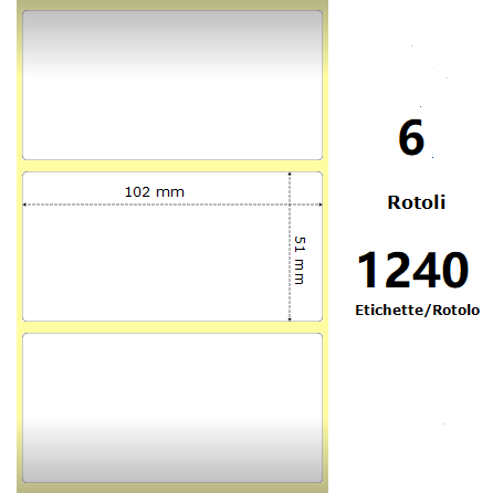 White 102x51mm