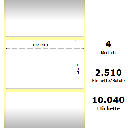 White 102x63.5mm