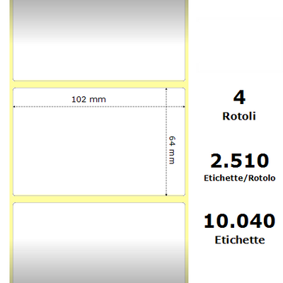 White 102x63.5mm