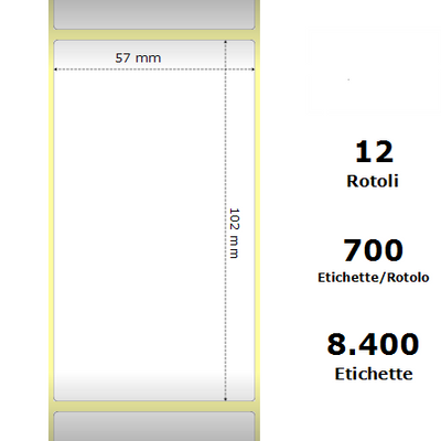 White 57x102mm
