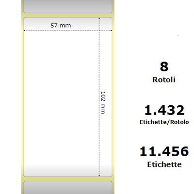 White 57x102mm