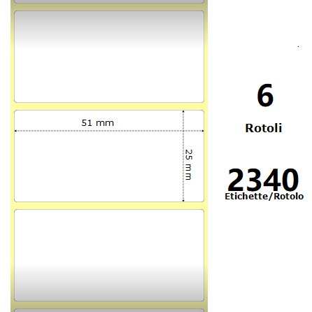 White 51x25mm