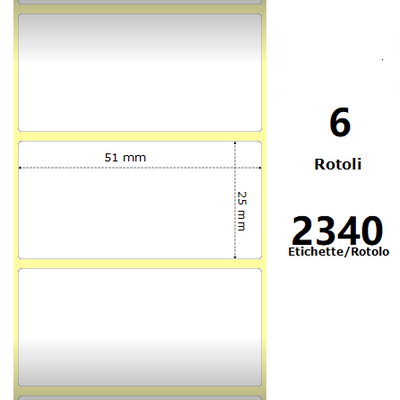 White 51x25mm