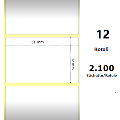 White 51x32mm