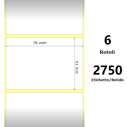 White 76x51mm