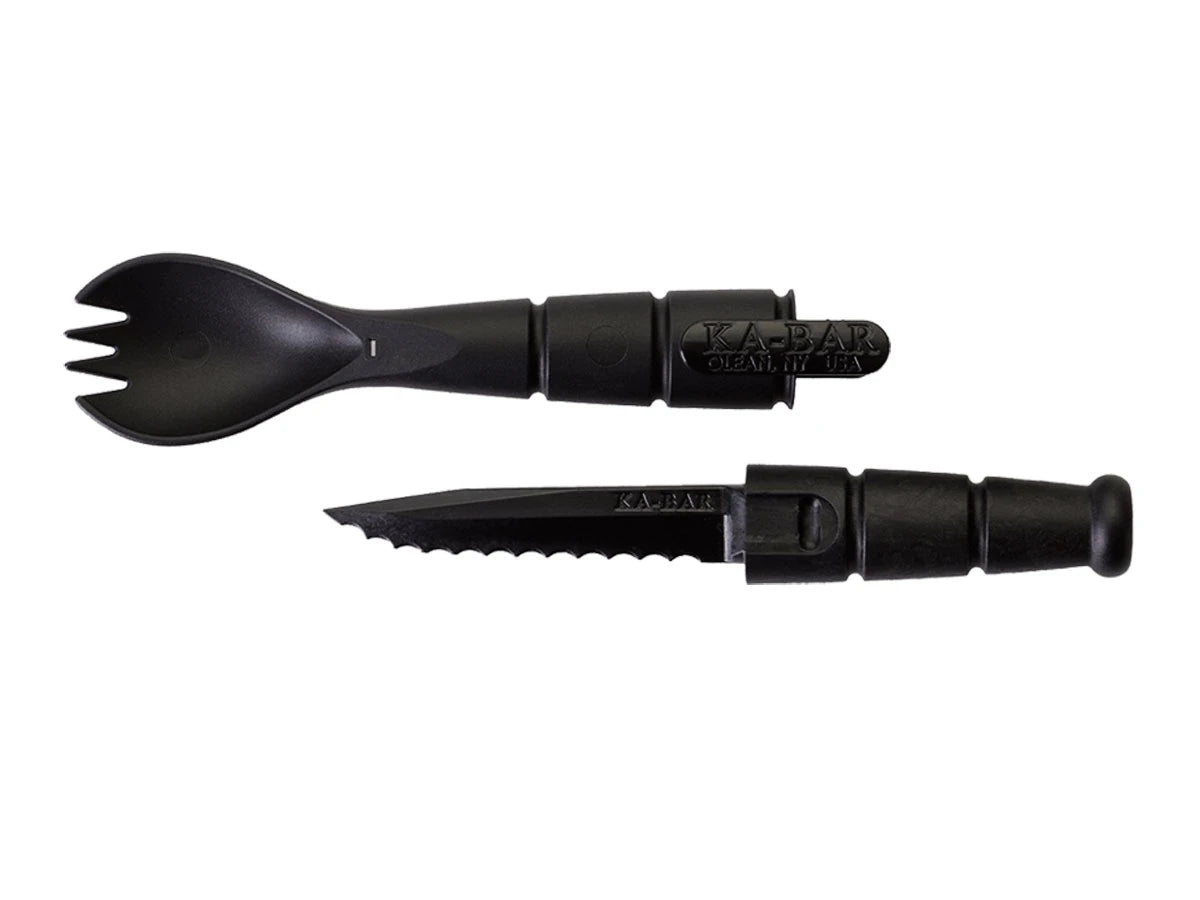 Ka-Bar Tactical Spork 9909 - dettaglio componenti separabili Creamid Made in USA