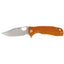 Honey Badger Clip Point Small FRN arancione HB4080, lama 8Cr13MoV falso filo Bowie