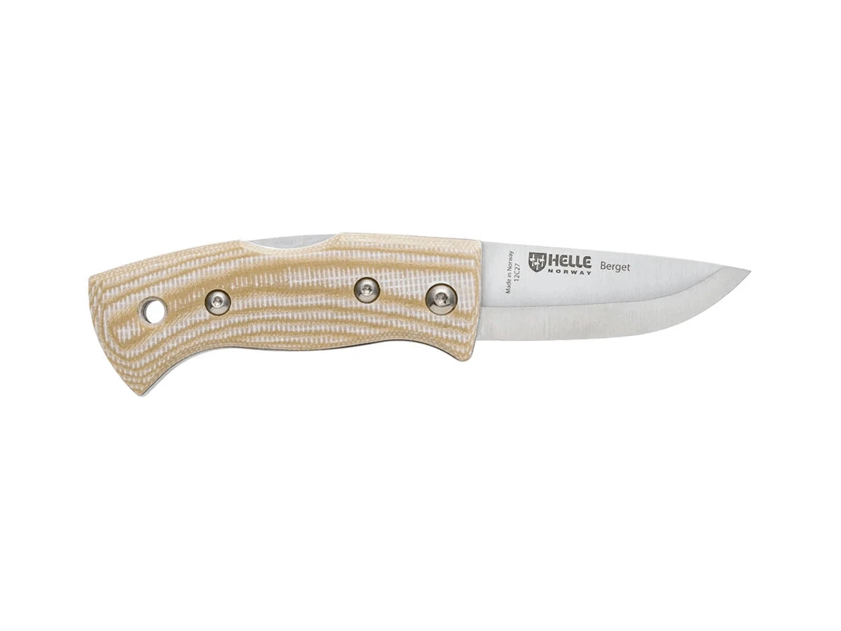 Helle BERGET 763 Beige Canvas Micarta