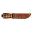 Ka-Bar US Army Fighting/Utility 1219 Combo dettaglio lama Cro-Van manico Kraton fodero cuoio