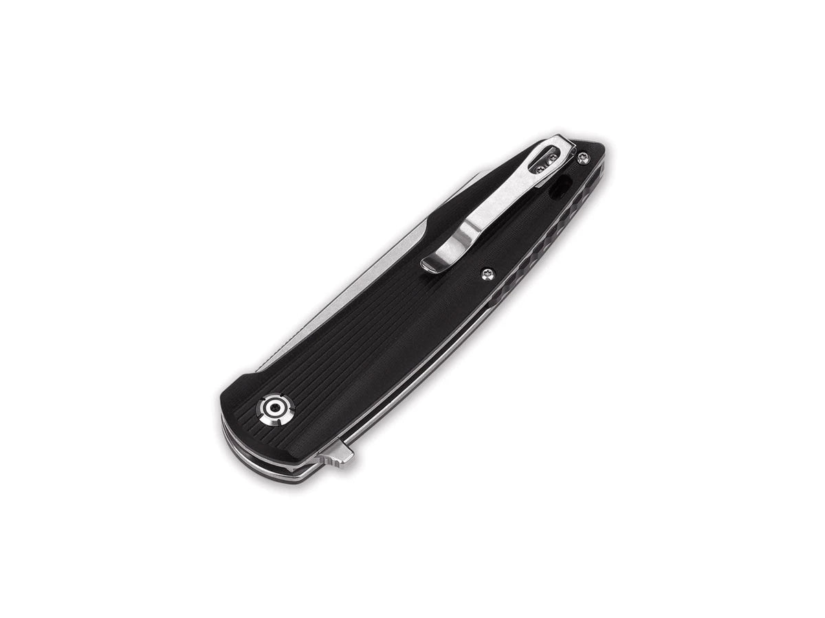 QSP Phoenix G-10 QS108-C Black – dettaglio finitura stonewash/satin e manico