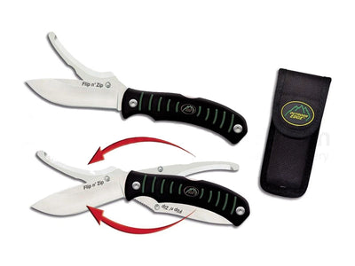 Outdoor Edge Flip N Zip Double Blade Kraton doppia lama skinner gutting fodero Nylon - dettaglio