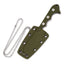 Fodero Kydex coltello da collo QSP Neckmuk verde con foro catena