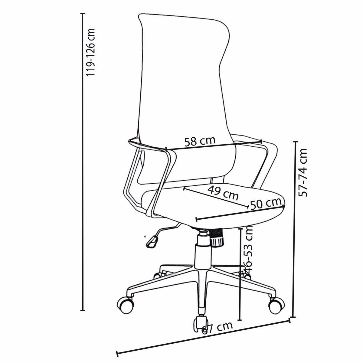 Powerlan Aurora Poltrona da Ufficio Ergonomica in Rete con Poggiatesta