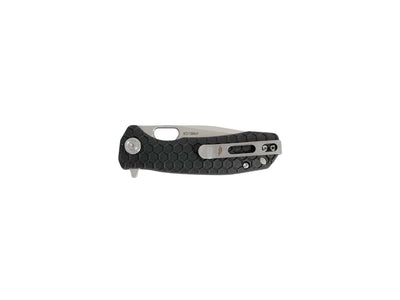 Honey Badger Tanto Small HB1341 nero, dettaglio manico FRN e flipper