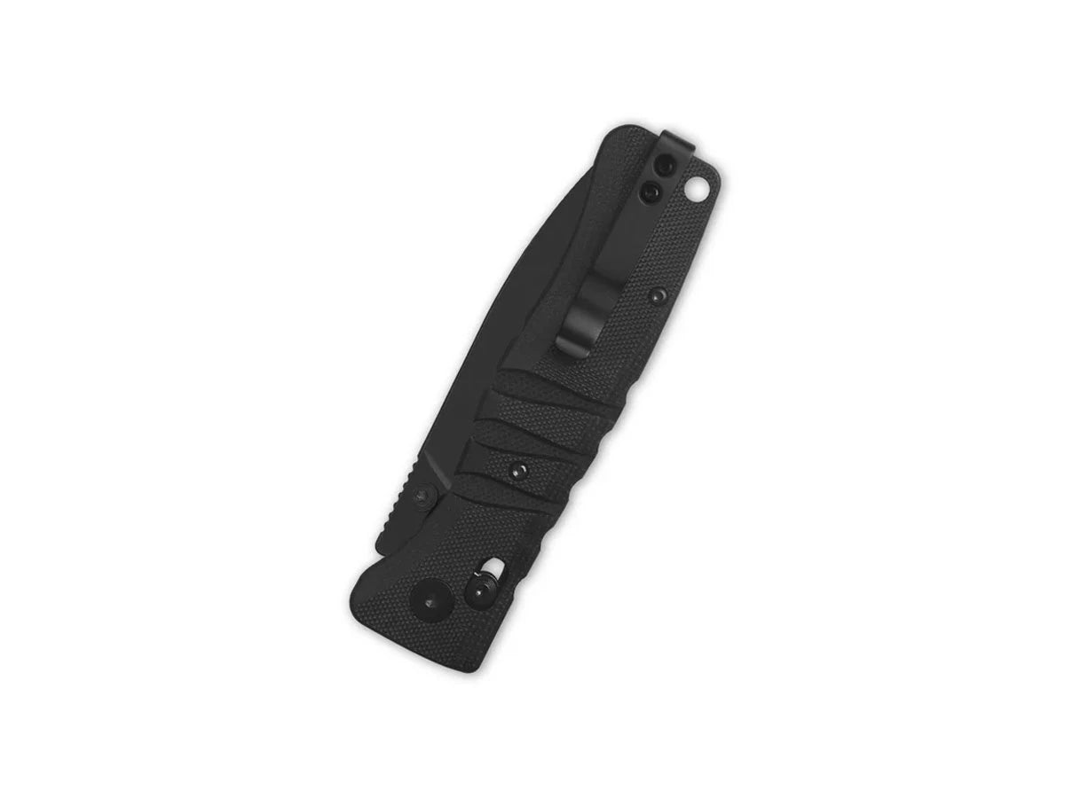 Dettaglio manico G-10 nero QSP Ripley Black glyde lock 8,8 cm 102 g