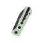 Dettaglio manico G-10 giada QSP Canary Folder Black liner lock ceramic