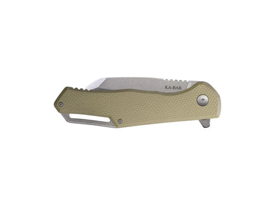 Ka-Bar Jarosz Wharncliff 7508 dettaglio lama AUS-8A G-10 titanio Flipper Jesse Jarosz
