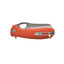 Honey Badger Rescue HB1746, dettaglio lama sheepsfoot e manico FRN arancione