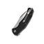 Vista manico G-10 nero QSP Snipe con clip reversibile