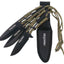 Cold Steel THROWING KNIVES 9" W/PARACORD W/SHEATH 3pz TH-44KVD3PK