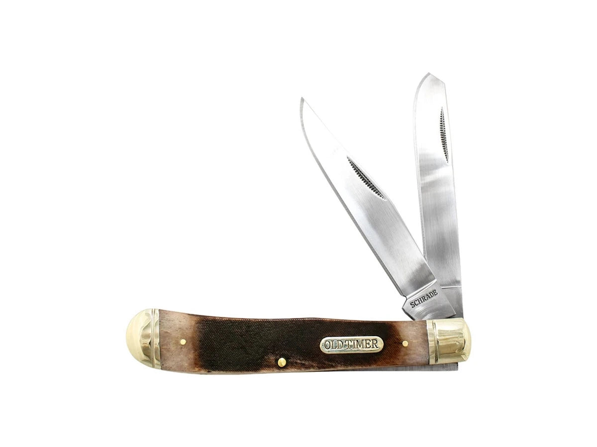 Old Timer FOLDING LARGE GUNSTOCK TRAPPER BONE 95OTB