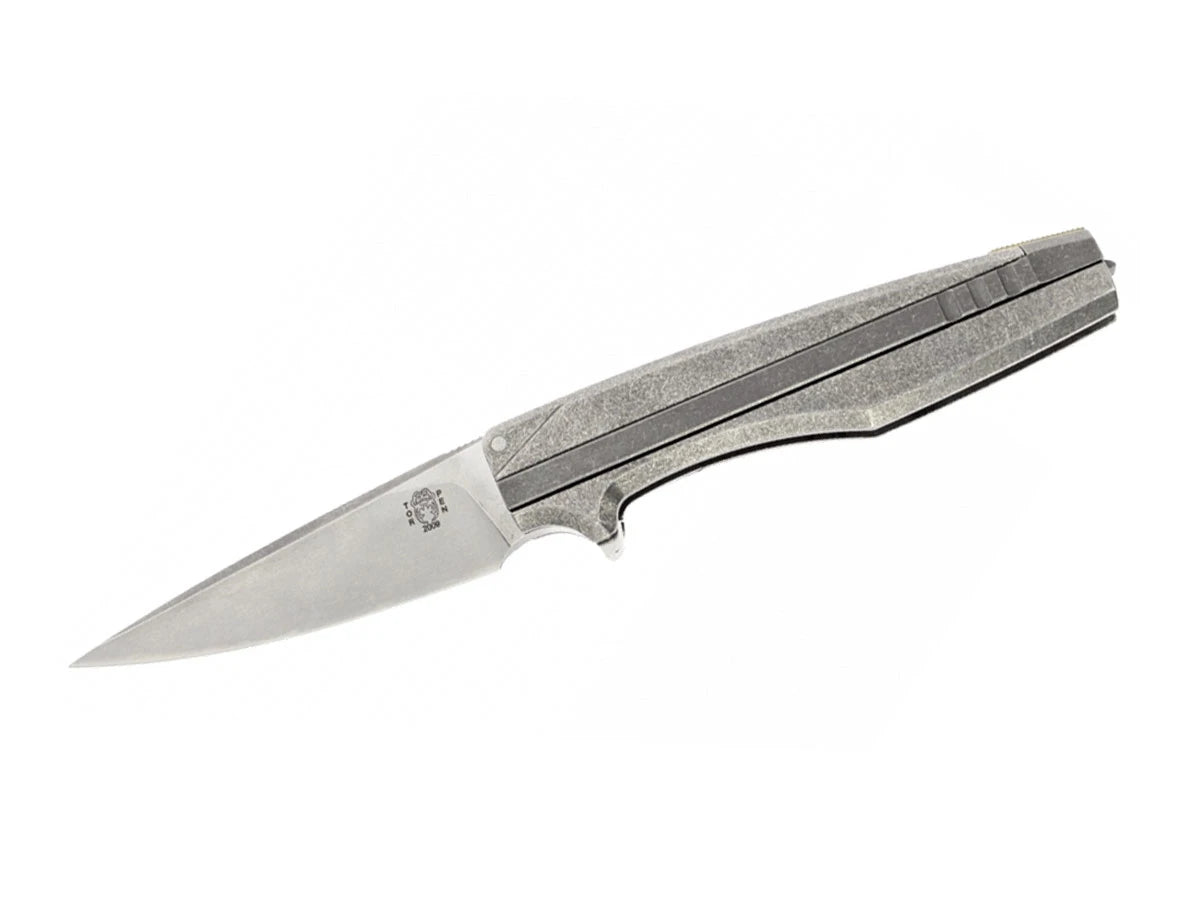 Max Knives TORPEN IKE CPM154 stonewash MKH04, integrale titanio monoblocco
