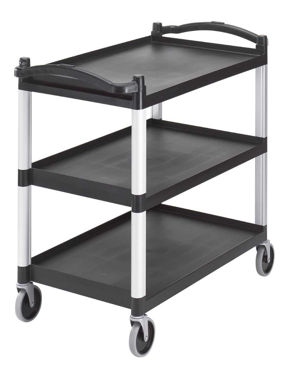 Cambro Carrello di Servizio 3 Piani Alluminio e Polipropilene Nero 101,5x54 cm H 95 cm