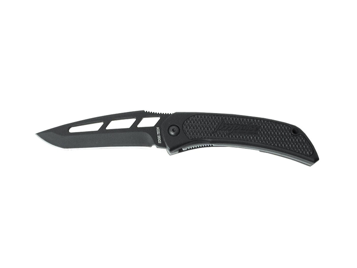 Outdoor Edge Impulse Small Black Plain Sandvik 12C27 manico alluminio Kraton lama 7,6 cm 17,5 cm Liner Lock Darrel Ralph Taiwan