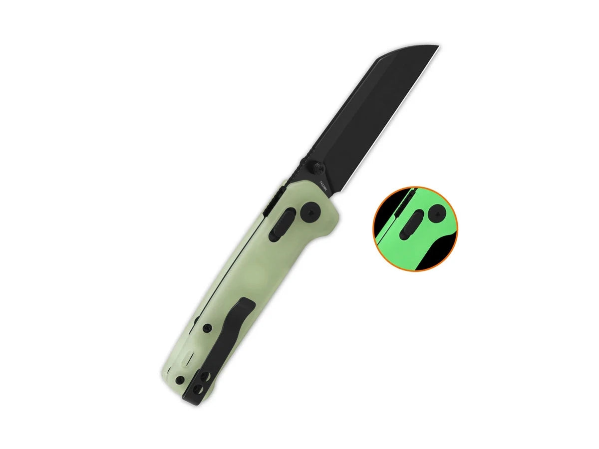 Dettaglio finitura nera QSP Penguin Resin glow-in-the-dark