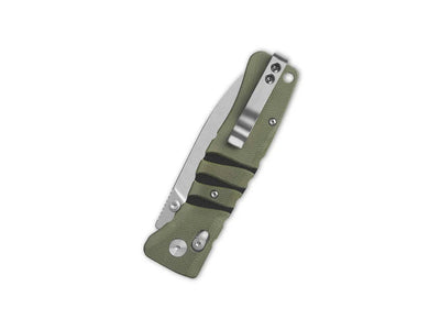 Dettaglio manico G-10 verde/nero QSP Ripley glyde lock 102 g