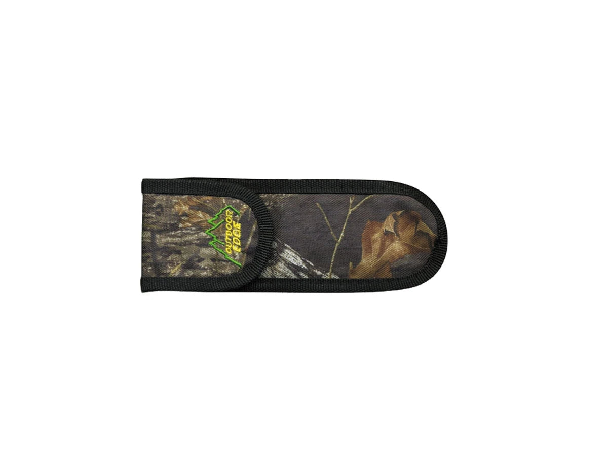 Outdoor Edge Field Bone Fillet lama 440A Zytel inserti TPR fodero Nylon camo - dettaglio