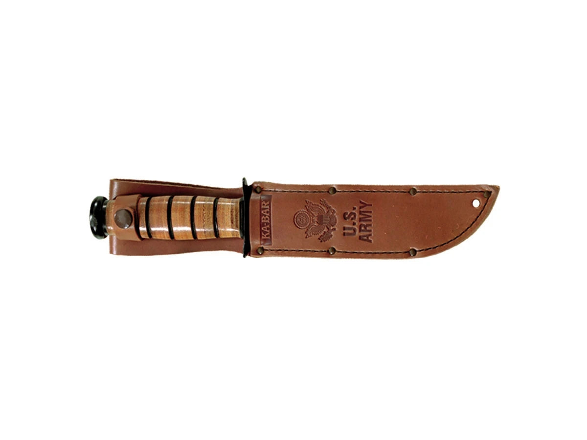 Ka-Bar 9127 US Army Iraqi Freedom dettaglio incisione storica lama Cro-Van manico pelle
