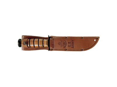 Ka-Bar 9127 US Army Iraqi Freedom dettaglio incisione storica lama Cro-Van manico pelle