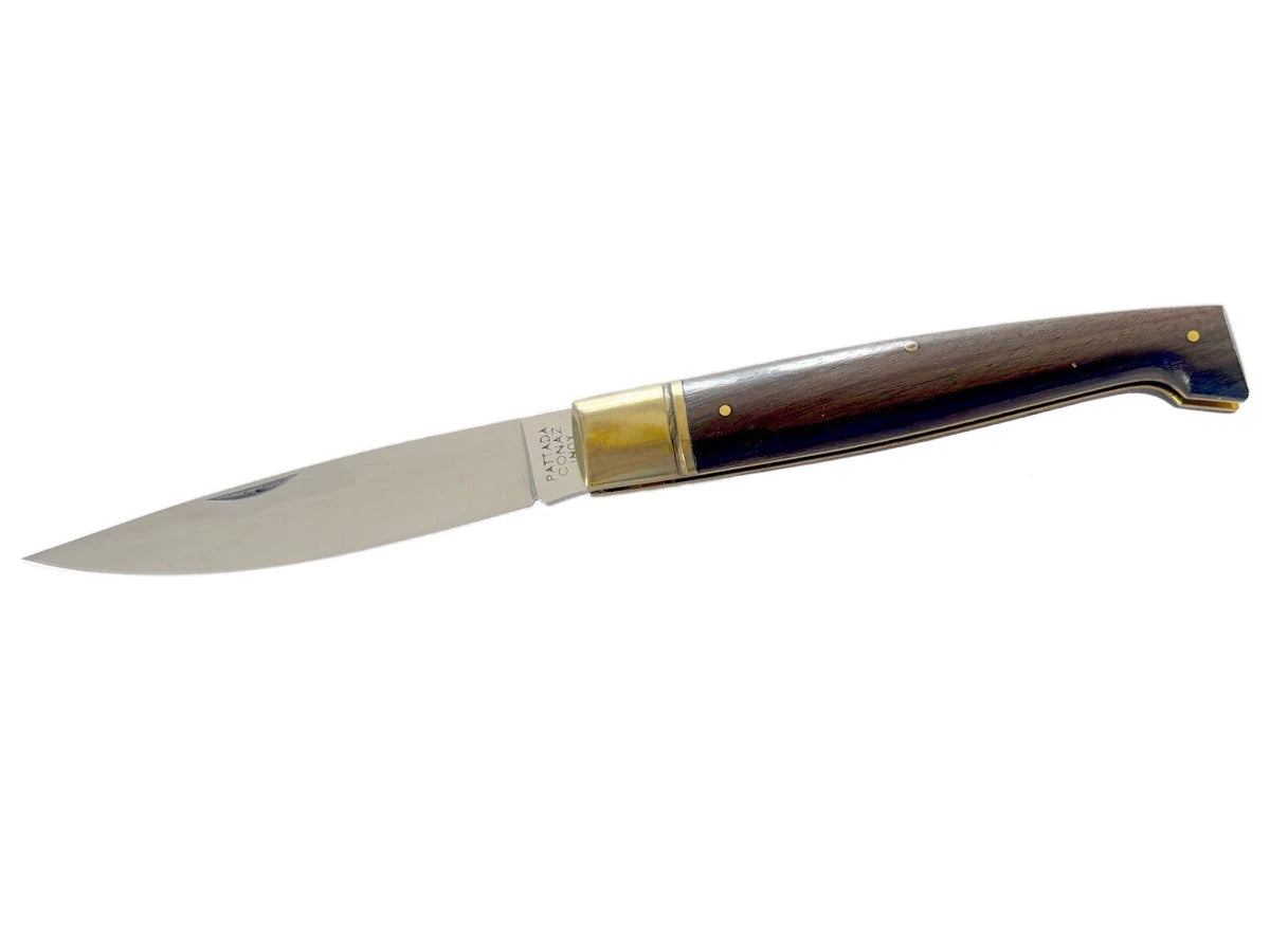 Coltello folding Pattada manico legno e ottone 25,7 cm Made in Italy