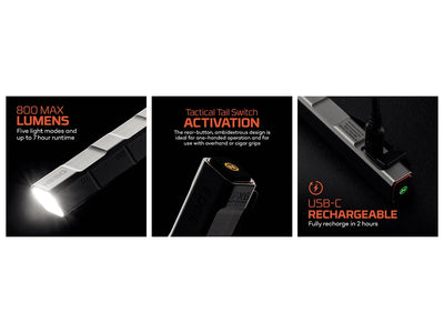 NEBO EDGE POCKET LIGHT Ricaricabile 800 Lumens NEB-POC-0019
