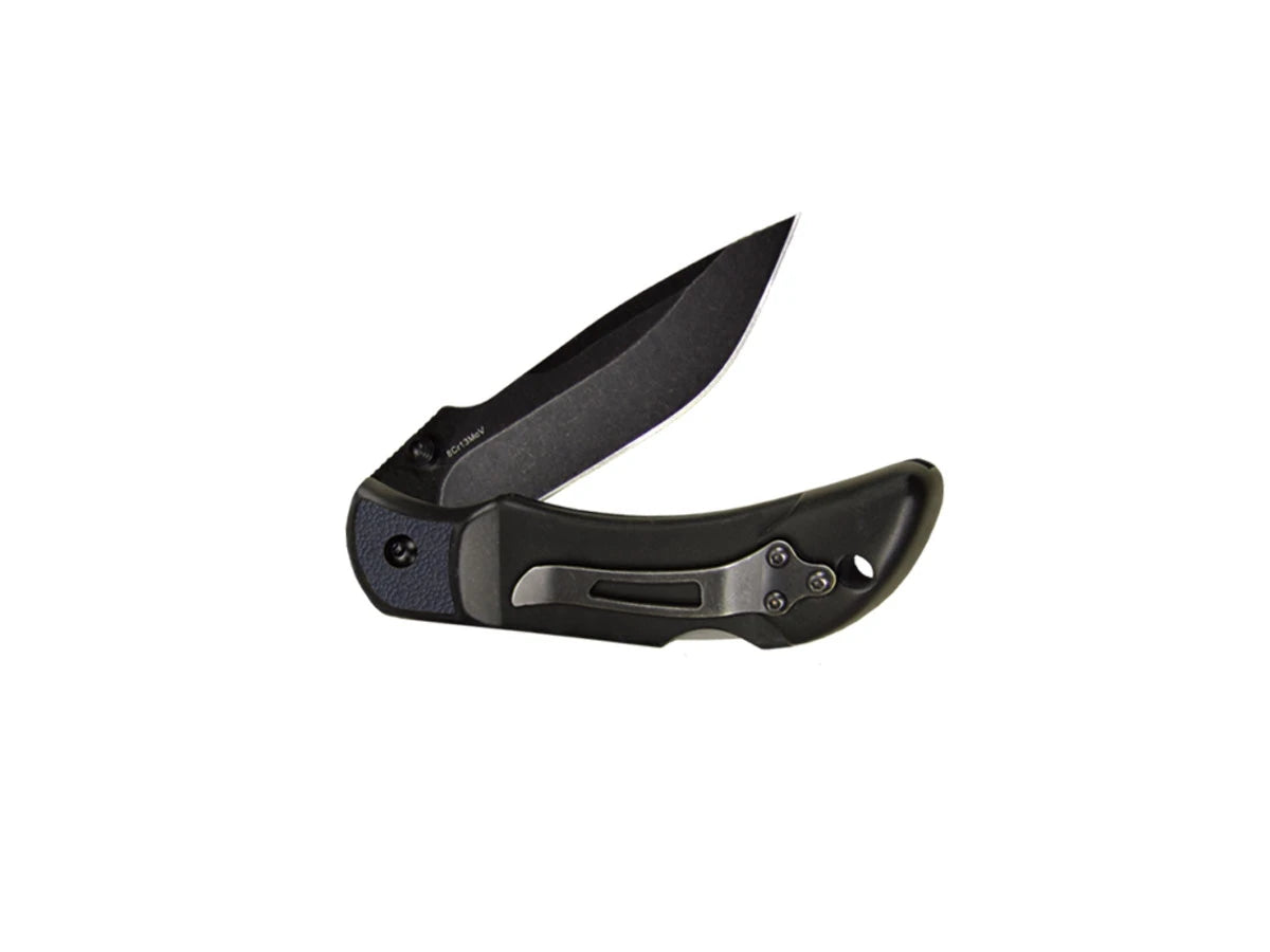 Outdoor Edge Chasm 2.5 Gray 8Cr13MoV Stonewash Zytel TPR - dettaglio lama