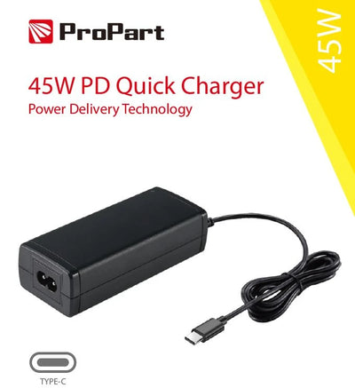 Alimentatore Type C 45W Quick charge PD desktop