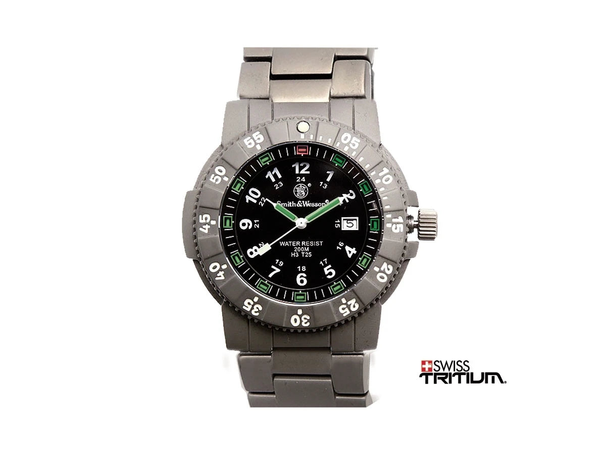 Smith & Wesson Watch Tritium Executive – orologio con indici al tritio vista frontale