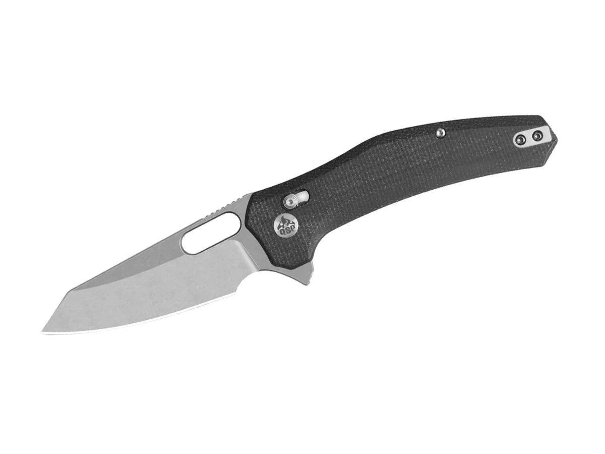 Coltello EDC QSP Emu Micarta 14C28N stonewash nero QS164-A1