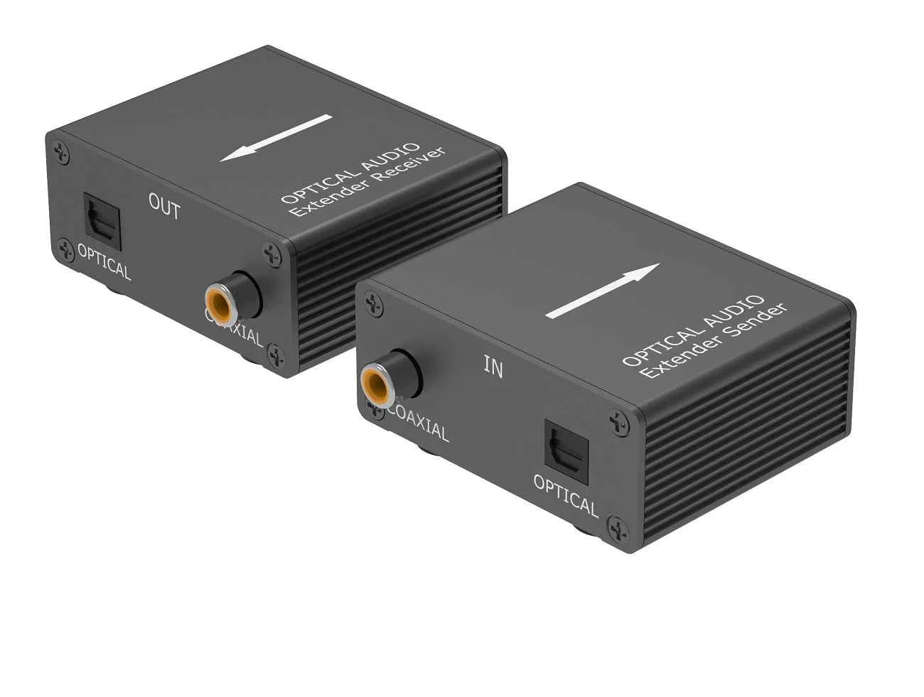 Kit TX-RX Extender Audio TOSLINK SPDIF, 100MT UTP,  POE