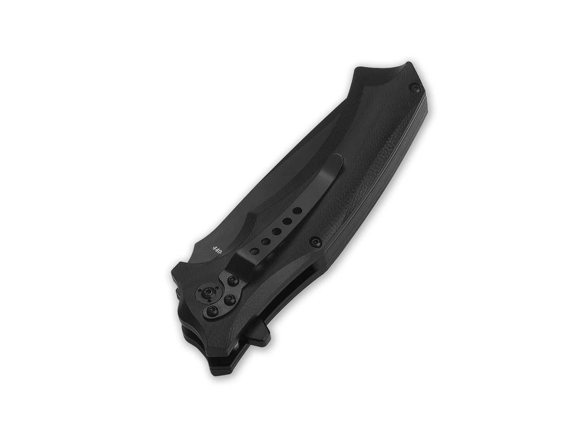 QSP Sthenia G-10 Black QS101-B – dettaglio clip e liner lock