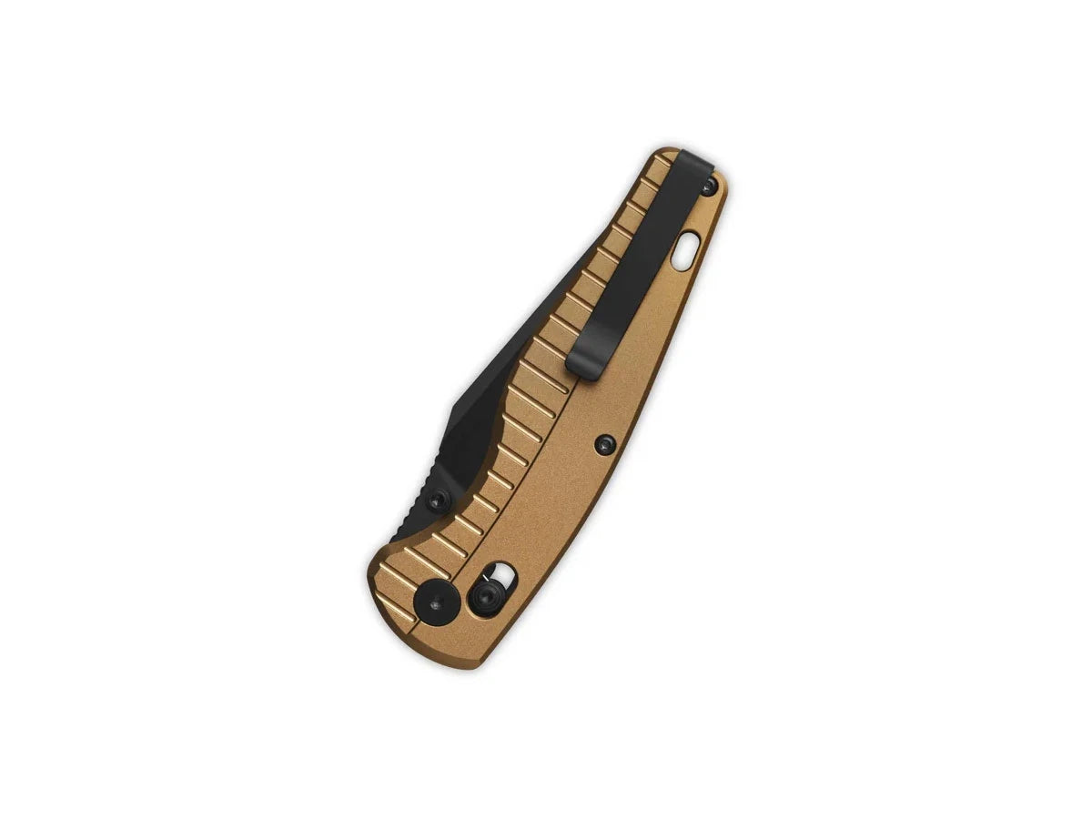Vista manico alluminio champagne QSP Reptile Black clip tip-up