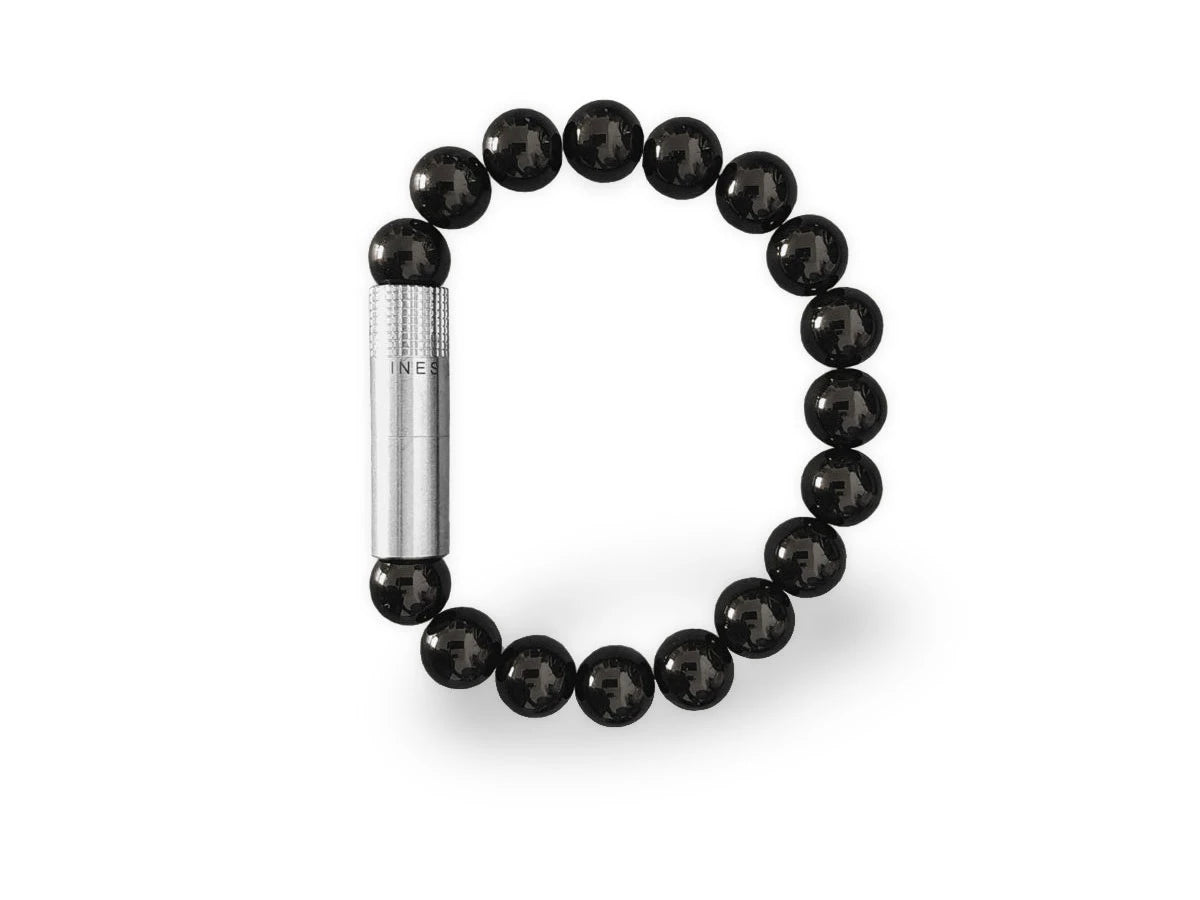 Les Fines Lames BRACCIALE PUNCH STAINLESS STEEL ONYX - M