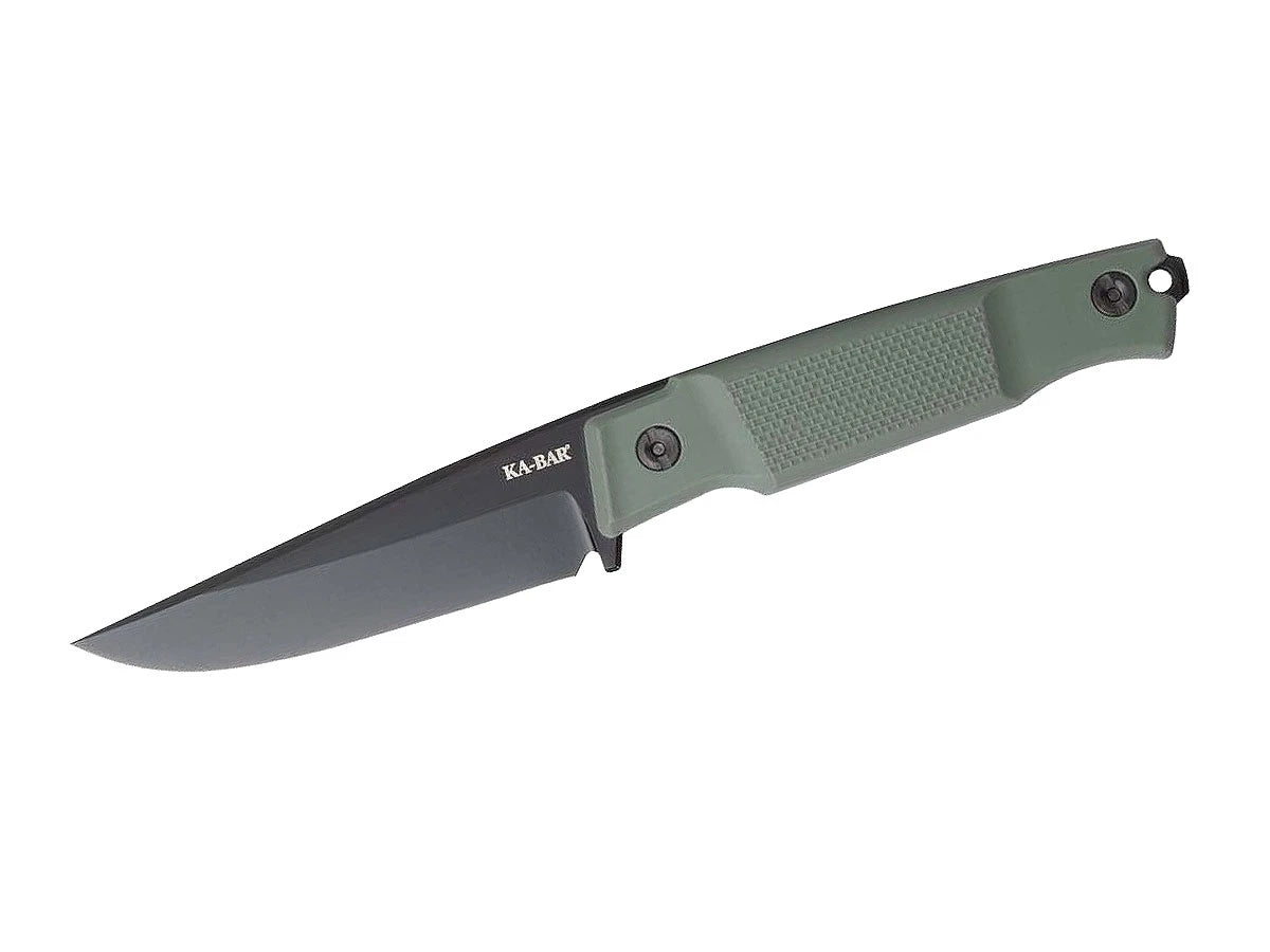 Ka-Bar Apex 5500 lama clip point D2 Tool Steel nera manico GFN verde Petr Janda sopravvivenza e precisione - vista principale