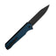 Dettaglio lama D2 stonewash coltello QSP Mamba V2 STW blu
