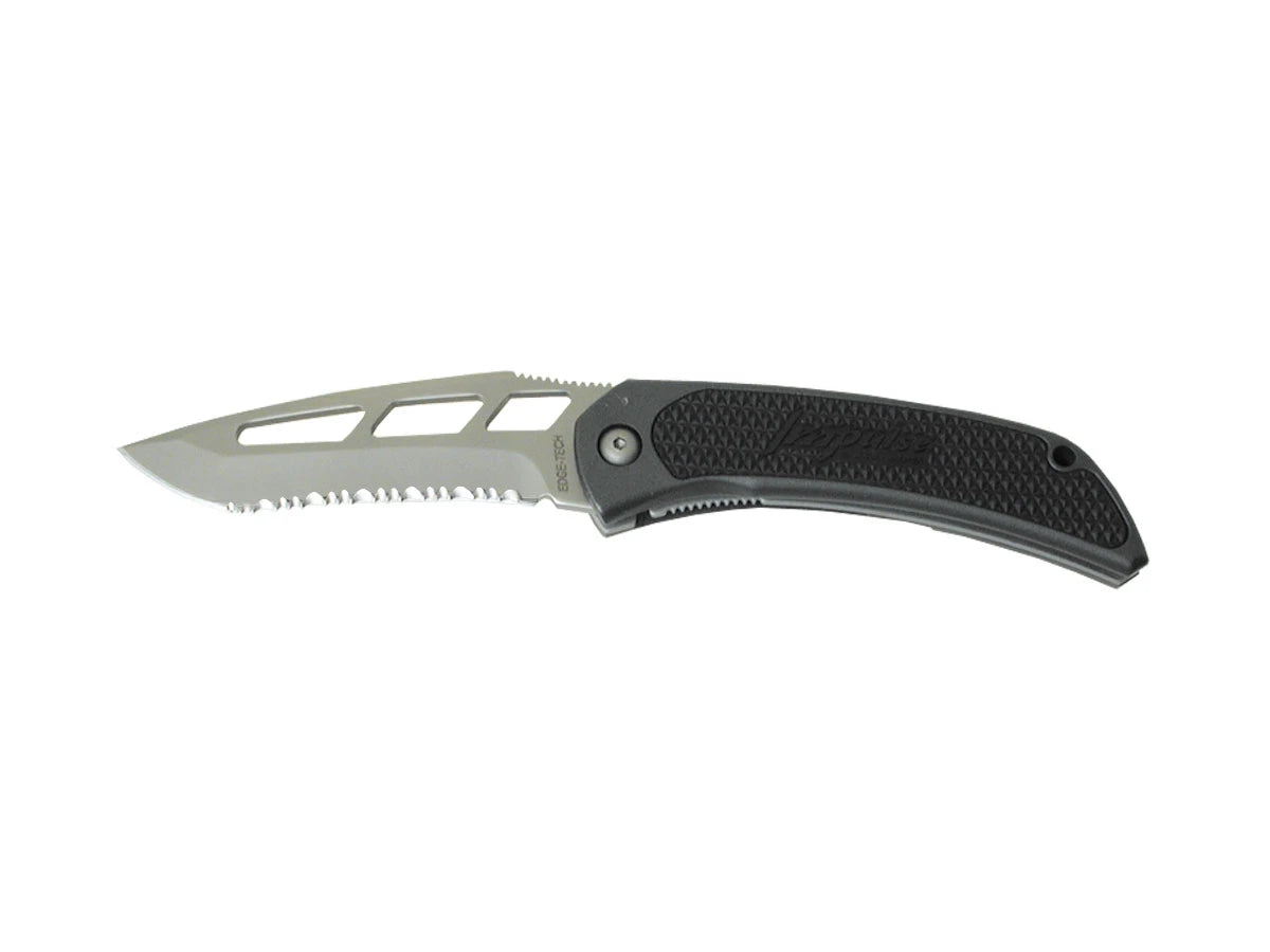 Outdoor Edge Impulse Small Satin Serrated Sandvik 12C27 manico alluminio Kraton lama 7,6 cm 17,5 cm Liner Lock Darrel Ralph Taiwan