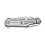 Ka-Bar Jarosz Wharncliff 7508 dettaglio manico G-10 sabbia titanio Frame Lock