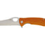 Honey Badger Rescue Large Serrated FRN arancione HB1746, lama sheepsfoot seghettata