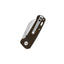 Vista manico micarta marrone scuro QSP Mini Penguin con clip