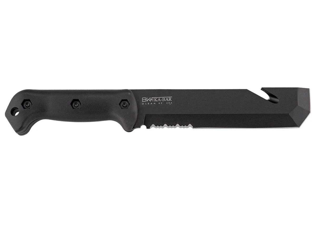 Ka-Bar Becker Tac Tool BK3 lama 1095 Cro-Van 17,8 cm nera manico Grivory fodero MOLLE John Benner - vista principale